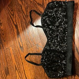 Guess Black Sequin Bralette